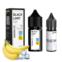 Набір для самозамісу Octobar Black Limit 30 мл 50 мг Banana Ice (банан лід)