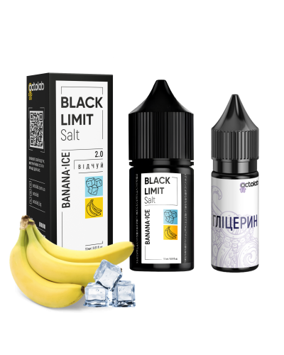 Набор для самозамеса Octobar Black Limit 30 мл 50 мг Banana Ice (банан лед)