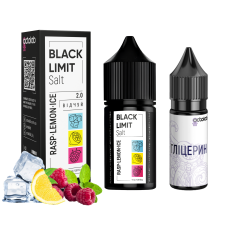 Набір для самозамісу Octobar Black Limit 30 мл 50 мг Raspberry Lemon Ice (малина лимон лід)