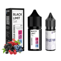 Набір для самозамісу Octobar Black Limit 30 мл 50 мг Sour Berries (кислі ягоди)