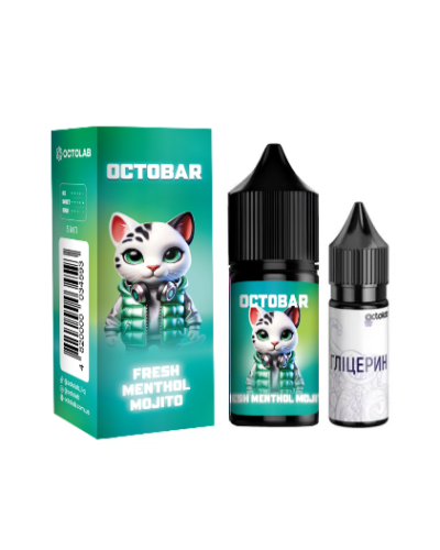 Набор для самозамеса OCTOBAR NFT 30 мл 50 мг "Fresh Menthol Mojito" со вкусом Свежего ментолового мохито