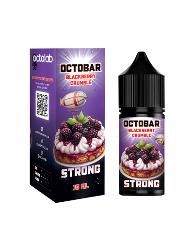 НАБІР ДЛЯ САМОЗАМІСУ OCTOBAR STRONG 30 МЛ 50 МГ BLACKBERRY CRUMBLE ЗІ СМАКОМ ЧОРНИЧНОГО ПИРОГА