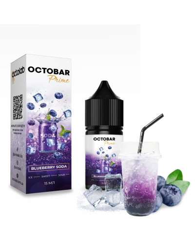 Набір для самозамісу Octobar Prime 30 мл 50 мг "Blueberry Soda" зі смаком чорниця содова