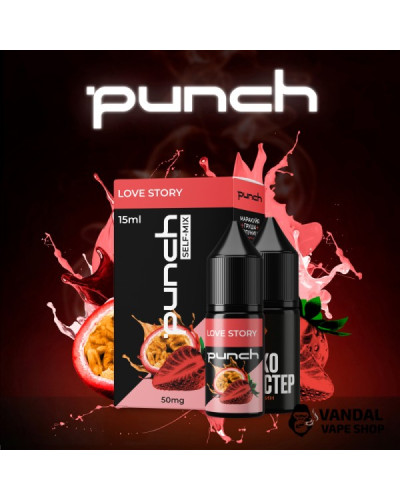 Набор для самозамеса Punch 15 мл "Love Story" со вкусом маракуйя клубника груша