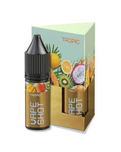 Набор для самозамеса Vape Shot 15 мл 50 мг "Tropiс" со вкусом манго киви драгонфрукт