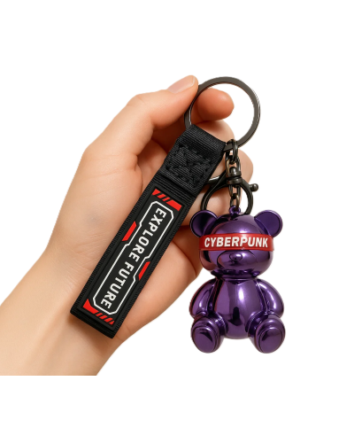 Брелок для ключів Cool Futuristic Bear (dark purple)