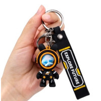 Брелок для ключів Explore Future "Astronaut" (чорний з помаранчевим)