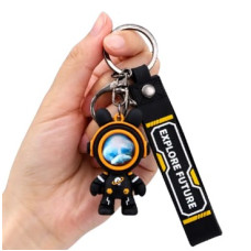 Брелок для ключів Explore Future "Astronaut" (чорний з помаранчевим)