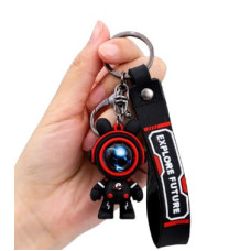 Брелок для ключів Explore Future "Astronaut" (чорний з червоним)