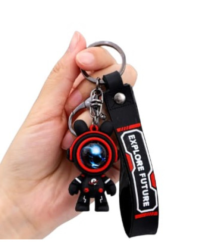 Брелок для ключів Explore Future "Astronaut" (чорний з червоним)