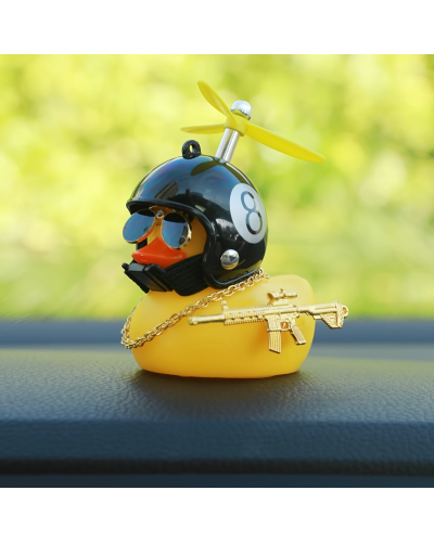 Cool Duck Жовте каченя в шоломі "Чорна вісімка"