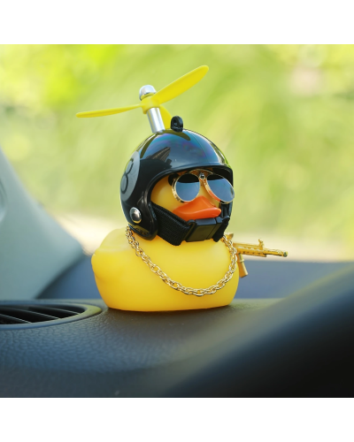 Cool Duck Жовте каченя в шоломі "Чорна вісімка"