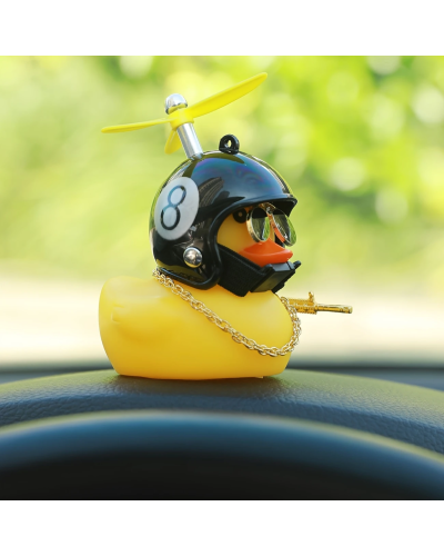Cool Duck Жовте каченя в шоломі "Чорна вісімка"