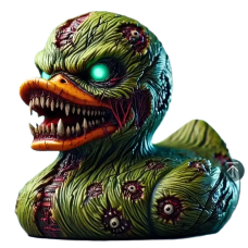 Cool Duck Зле зелене каченя у хоррор стилі