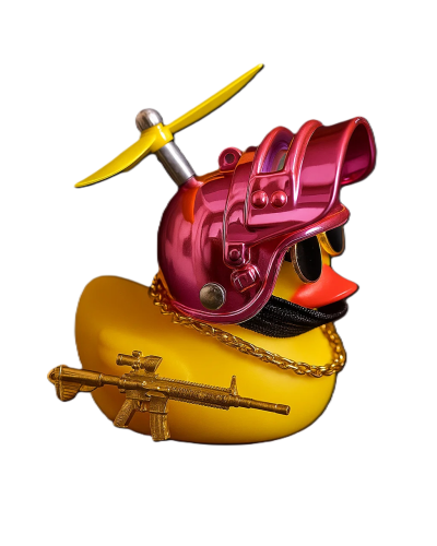 Cool Duck Желтый утенок в шлеме "PUBG" (розовый) Cool Duck Желтый утенок в шлеме "PUBG" (розовый)