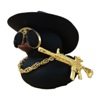 Cool Duck Чорне каченя в капелюсі з гвинтівкою