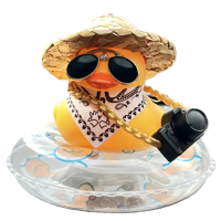 Cool Duck Жовте каченя в капелюсі з камерою та кругом для плавання