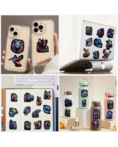 Набір стікерів "Colored Animals" 50 шт