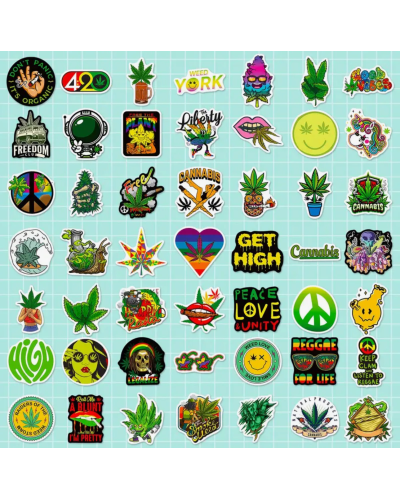 Набір стікерів "Cannabis Style" 100 шт
