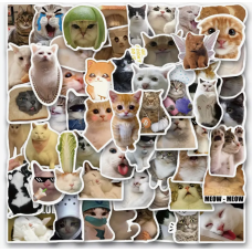 Набір стікерів "Meme Cats" 100 шт