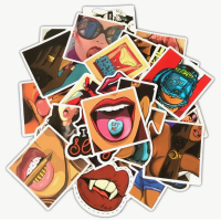 Набор стикеров "Love & Lips" 50 шт