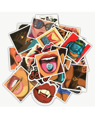 Набір стікерів "Love & Lips" 50 шт