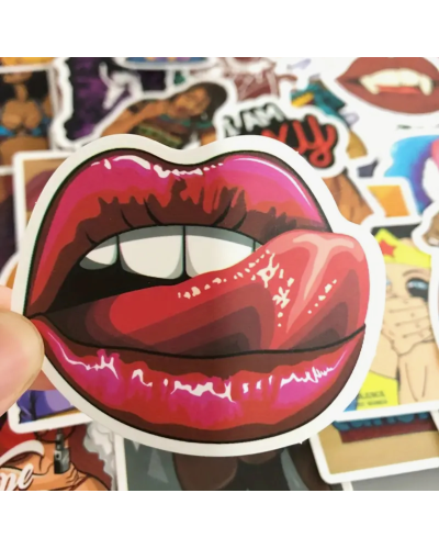 Набір стікерів "Love & Lips" 50 шт