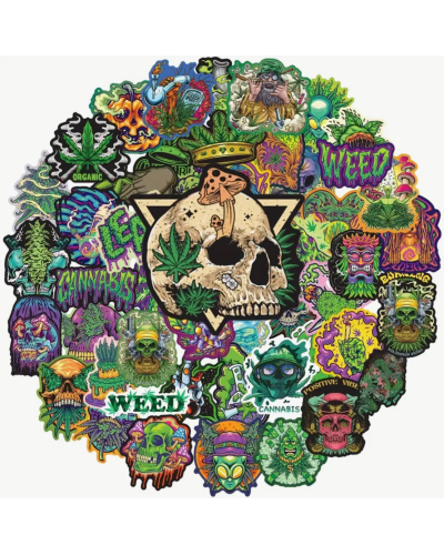Набір стікерів "Weed Style" 50 шт