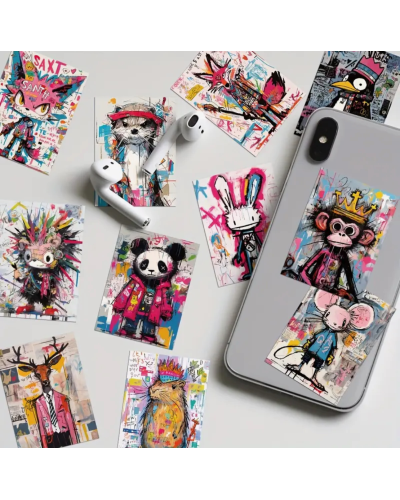 Набор стикеров "Street Art Animals" 50 шт