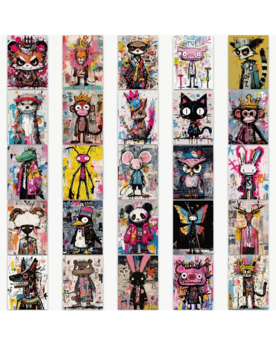 Набор стикеров "Street Art Animals" 50 шт