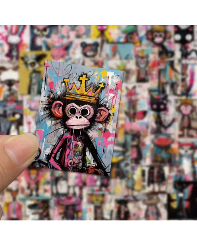Набор стикеров "Street Art Animals" 50 шт