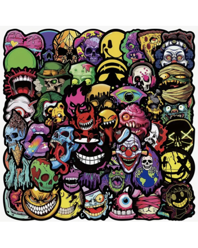 Набір стікерів "Scary" 50 шт