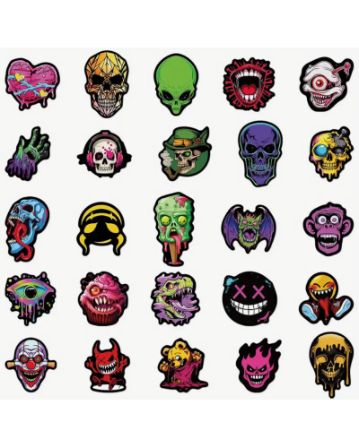 Набір стікерів "Scary" 50 шт