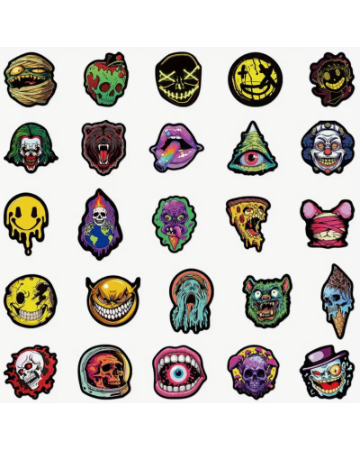 Набір стікерів "Scary" 50 шт