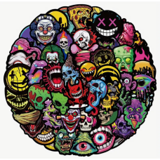 Набір стікерів "Scary" 50 шт