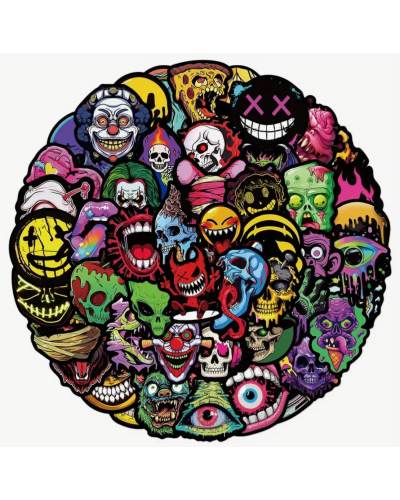 Набір стікерів "Scary" 50 шт