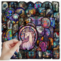 Набір стікерів "Stained Glass" 50 шт