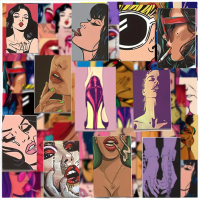 Набор стикеров "Girls" 50 шт