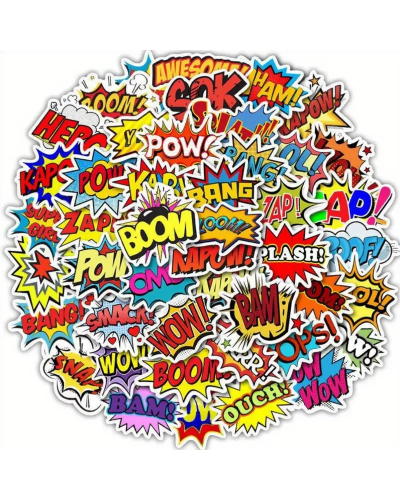 Набір стікерів "BOOM" 50 шт