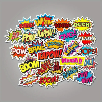 Набор стикеров "BOOM" 50 шт
