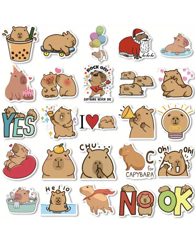 Набір стікерів "Capybara" 50 шт