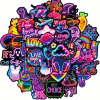 Набір стікерів "Cute Neon" 50 шт