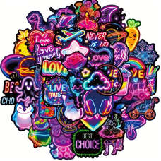 Набір стікерів "Cute Neon" 50 шт