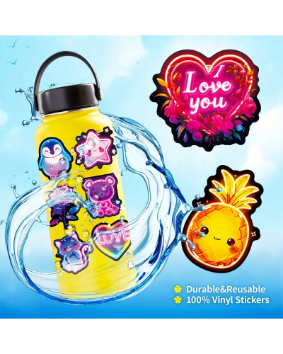 Набор стикеров "Cute Neon" 50 шт