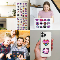 Набір стікерів "Cute Neon" 50 шт