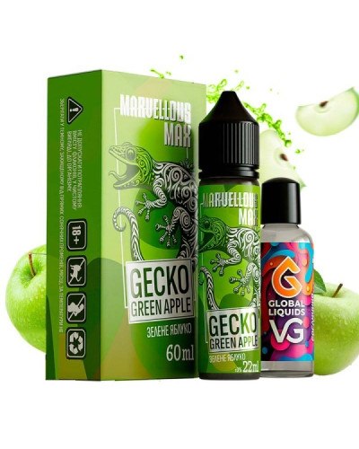 Набор для самозамеса Marvellous Max 60 мл Gecko Green Apple (зеленое яблоко)