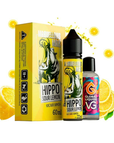 Набір для самозамісу Marvellous Max 60 мл Hippo Sour Lemon (кислий лимон)