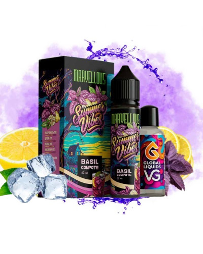 Набір для самозамісу Marvellous Summer Vibes 60 мл Basil Compote (компот з базиліку та лимона)