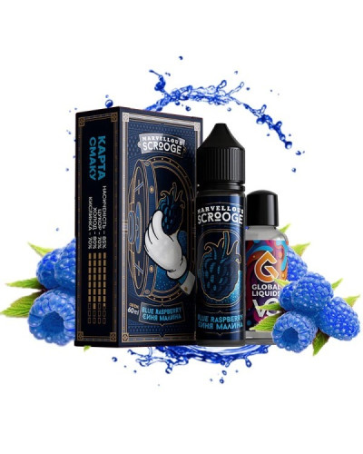 Набор для самозамеса Marvellous Scrooge 60 мл Blue Raspberry (синяя малина)