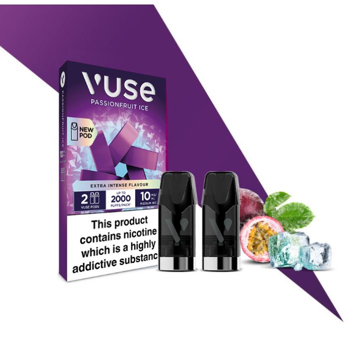 Картриджи VUSE Pods 10 мг (1%) Passionfruit ice (маракуйя лід) - купить Pod  системы VUSE в Киеве и Украине, Картриджи VUSE Pods 10 мг (1%) Passionfruit  ice (маракуйя лід)